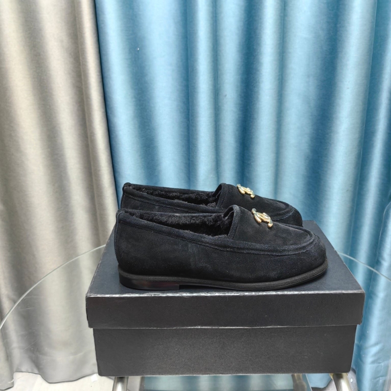 Ch*el leather shoes